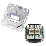 thumbnail of TELEGÄRTNER Dose AMJ45 ohne Zentralplatte, 2x RJ-45 Cat.6A (Class EA)