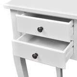 thumbnail of Französischer Holz-Schreibtisch mit geschwungenen Beinen 5 Schubladen