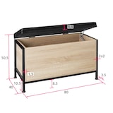 thumbnail of tectake Cassapanca imbottita Calico 81,5x41,5x50,5cm - Industriale legno chiaro, rovere Sonoma - 404639