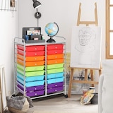 thumbnail of COSTWAY Carrito Rodante con 20 Cajones Apilables, Carrito de Cajones, Contenedor Rodante con Estructura Metálica y Estante