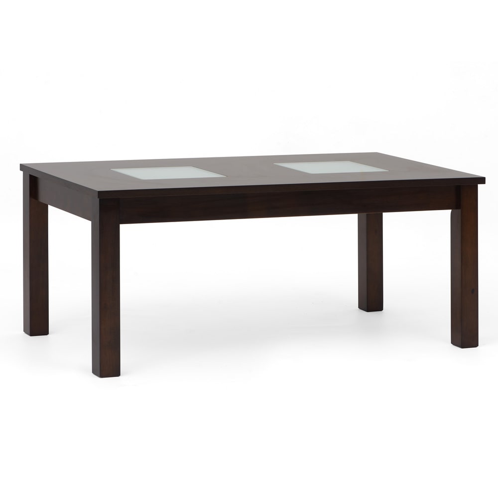 Mesa de Centro estilo contemporáneo 110x60x46 en maderas naturales color wengué