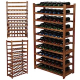thumbnail of PROREGAL Weinregal SPREEWALD HxBxT 124x70x33cm 60 Flaschen auf 10 Ebenen Massives Kiefernholz Braun Flaschenregal Weinständer Holzregal