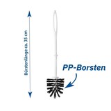 thumbnail of WC-Garnitur - weiß - Stiel mit schwarzem Silikonbürstenkopf - 10 WC-Bürsten