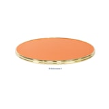 thumbnail of Plateau de table rond MARCEAU - Orange - Cercle laiton