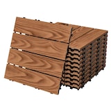 thumbnail of ECD Germany – WPC Terrassenfliesen – 30x30 cm Hellbraun 4m² | Klickfliesen Holzoptik für Balkon & Terrasse