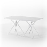 thumbnail of Ensemble repas de jardin composé de la table OLIVER + 6 chaises ANNA en résine, design moderne, pour le jardin, la terrasse ou la véranda-Pétrole/Gris