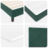 thumbnail of vidaXL Boxspringbett mit Kopfteil Dunkelgrün 90 x 200 cm Samt