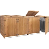 thumbnail of Décoshop26 - Abri de poubelles extérieur conteneurs à ordures jusqu'à 8 bacs avec couvercle 126x316x98 cm en bois certifié FSC 04_0002872