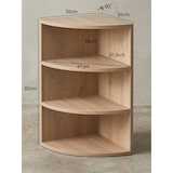 thumbnail of Eckregal `Nidda`: Modern, 3 Fächer, runde Front, Melaminharz-Beschichtung, schneller Aufbau. Beige, 30x30x60 cm | Kadima Design