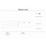 thumbnail of SARMOG MOBILE 6 ANTE KIT L203 P41 H84 in truciolare nobilitato color ossido bianco e cemento