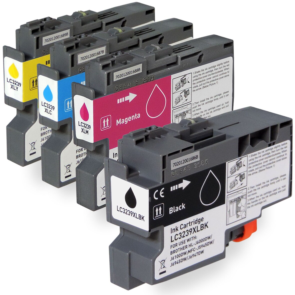 Gigao LC-3239XL Tintenpatronen-Set kompatibel mit Brother für HL-J6100DW - 4 Farben CMYK
