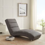 thumbnail of SalesFever Chaiselongue | mit Quersteppung | Bezug Strukturstoff | Metallfüße aus Chrom | B 60 x T 170 x H 82 cm | grau