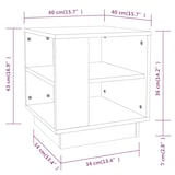 thumbnail of Table basse chêne sonoma 40x40x43 cm bois d'ingénierie Modèle Panorama Plus