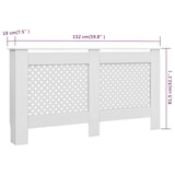 thumbnail of vidaXL Radiatorkappen 2 st. Wit MDF : Afmeting - 152 x 19 x 81,5 cm
