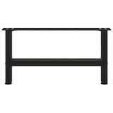 thumbnail of vidaXL Couchtischbeine Schwarz 2 Stk. 60x(30-31) cm Stahl