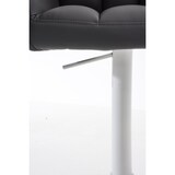 thumbnail of Banco de bar Damaso com revestimento em imitação de pele cinza/branco