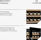 thumbnail of Klarstein Weinkühlschrank Vinsider Duo | 79 Flaschen | 2 Kühlzonen | UV-Schutz | 9 Regale | Touch Schwarz