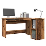 thumbnail of Bureau d'angle vieux bois 120x140x75 cm bois d'ingénierie Modèle Milan Métal