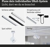 thumbnail of Paulmann URail Schienenspot Pane   650lm 7,4W 3000K dimmbar 230V Signalweiß 94893