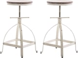 thumbnail of 2er Set Metall Hocker Raja antik weiß