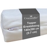 thumbnail of Crownmiller Topperbezug 140x200cm, für Topper von 5-7 cm, waschbar bis 60°C, OEKOTex100