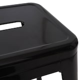 thumbnail of Hocker HWC-A73, Metallhocker Sitzhocker, Metall Industriedesign stapelbar ~ schwarz