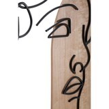 thumbnail of Pannello decorativo 3D in legno nero volto cm 55x2x80