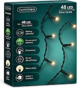 thumbnail of LED Lichterkette 3,5m Durawise 48 LEDs Twinkle Effekt 8 Funktionen Batteriebetrieben Timer 6h Innen Außen Dekobeleuchtung Schwarz Warm Weiß
