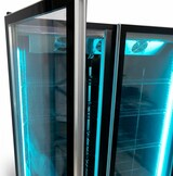 thumbnail of Romux® Glastürkühlschrank MD 1050 Liter 2 Türen Schwarz mit Belüftet | Professioneller Getränkekühlschrank mit Glastür & LED