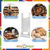 thumbnail of DayBays 1000 Stk. Knotenbeutel auf Rolle 5 Kg 22+12x47 cm  HDPE  Transparent Extra Stark
