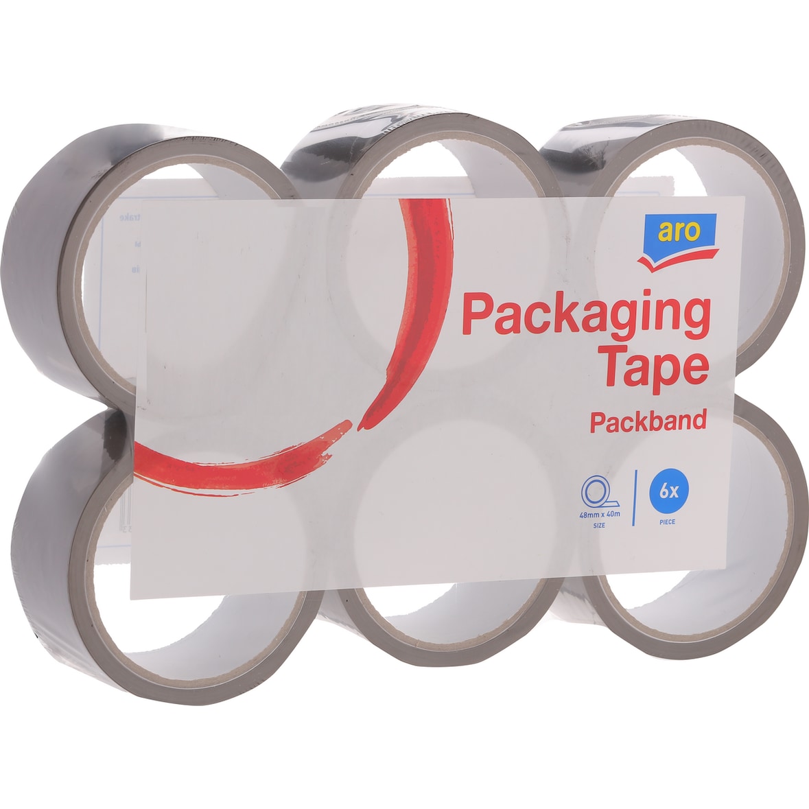 aro Verpakkingstape, 48 mm x 40 m, bruin, 6 stuks