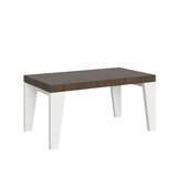 thumbnail of Tavolo allungabile 90x160/420 cm Naxy Mix piano Noce - gambe Bianco Frassino