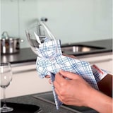 thumbnail of Vileda Panno Asciugapiatti Microfibre bianco/blu 55x40 cm