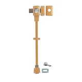 thumbnail of Verrou à bouton Mirage 6 pour porte d'entrée, cylindre 45mm, tringle 2 pts en acier, bas, droit, 3 clés, bronze - THIRARD