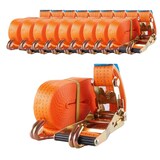 thumbnail of 10x Spanngurt Ratschen Zurrgurt 10m 4t 4000kg 4to TÜV/GS ORANGE 2-tlg.