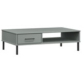 thumbnail of vidaXL Couchtisch OSLO mit Metallbeinen Grau Massivholz Kiefer