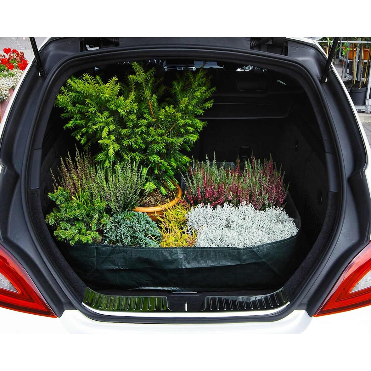 Kofferraumtasche Schutztasche Pflanzenmatte 90 x 60 x 20 cm PE Gewebe 160 gr