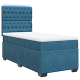 thumbnail of vidaXL Boxspringbett mit Matratze Blau 80x200 cm Samt