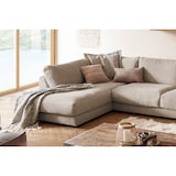 thumbnail of KAWOLA Sofá en forma de U MADELINE pana taupe sillón largo derecha