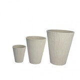 thumbnail of Vaso tondo piccolo a cono da esterno giardino in fibra di argilla Ø19x22 cm Erica -  White