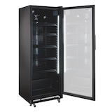 thumbnail of GastroHero Getränkekühlschrank GKSE360, 360 Liter Kühlraumvolumen, 5 verstellbare Einlegeböden, Innenbeleuchtung, Abschließbar, Schwarz