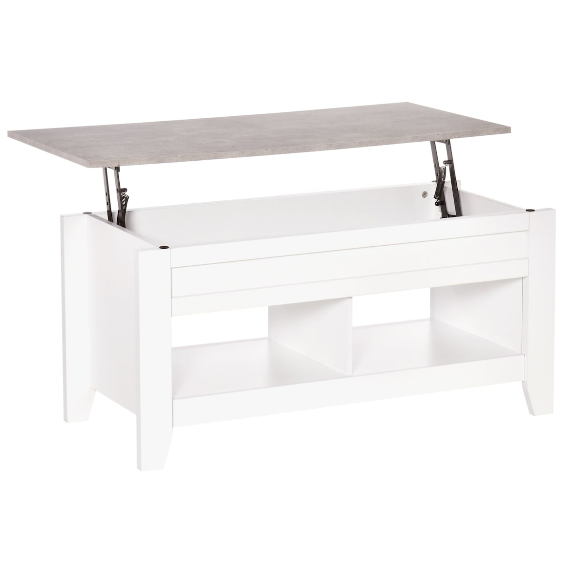 HOMCOM Mesa de Centro com Bancada Elevável HOMCOM 105x50x49 cm Branco