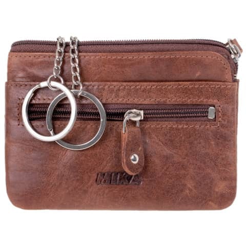 Schlüsseltasche Leder RFID braun