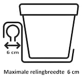 thumbnail of Dubbele Balkon bloembak Hangbak Compleet Relingbloembak - Oudgroen - 37 x 20 x 17 cm - 1 stuks