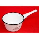 thumbnail of Kochtopf Topf mit Griff 51227 Weiß emailliert Emaille Kasserole Emailetopf Emailtopf