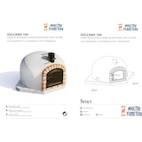 thumbnail of MF - Horno de Leña Exterior de Obra Modelo VULCANO ESQUINA (Blanco - 100 x 100 x 73 cm) - Sin Aislamiento