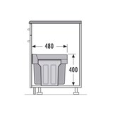 thumbnail of Hailo Abfallsammler 3666791 TZ Swing Terzett 2x 7 + 15 Liter mit Kehrset