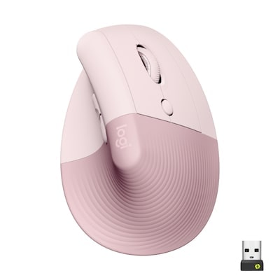 Logitech Rato Sem Fios 6 Botões Ergonómico, Vertical, Vertical, Videogames Cor de Rosa