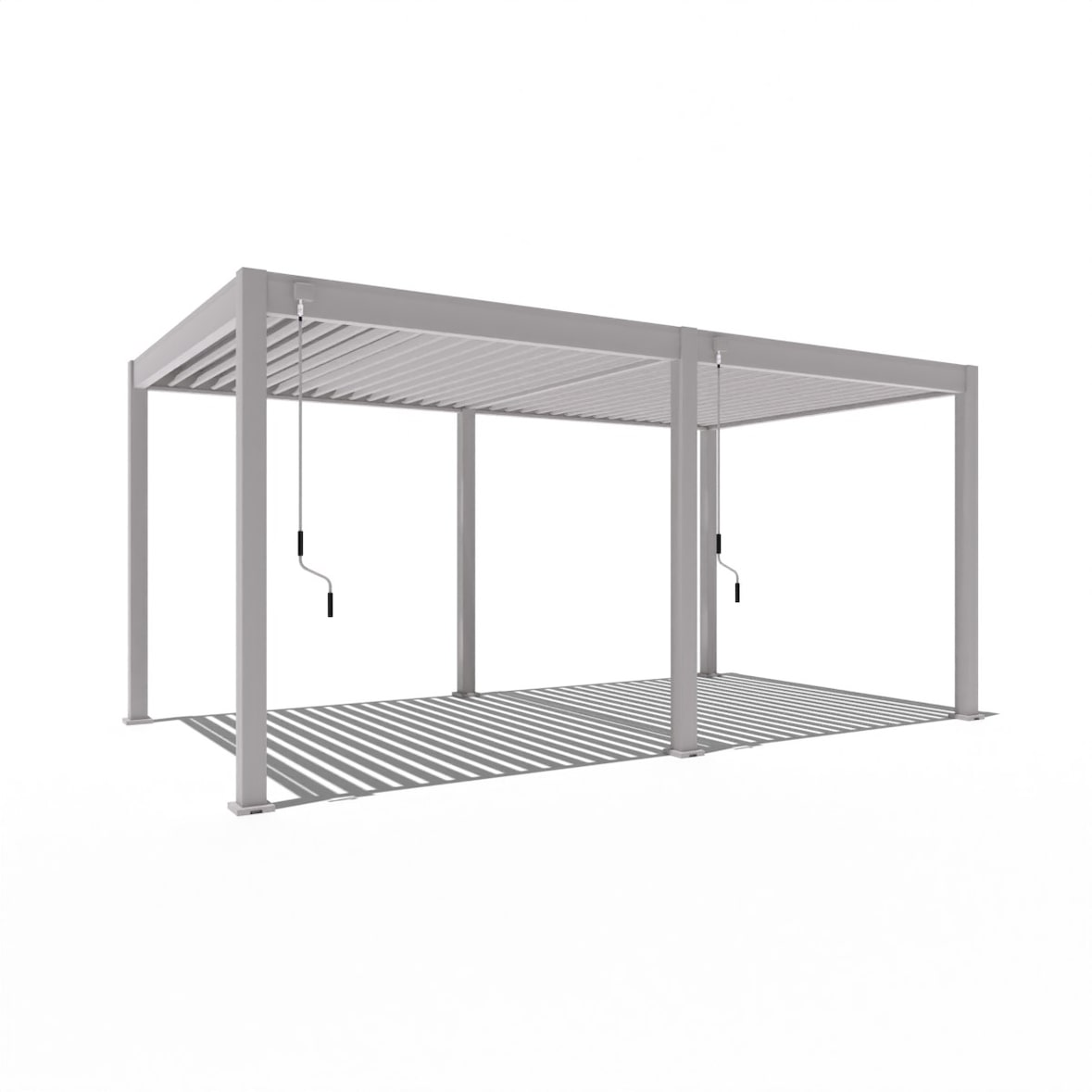 Weide Classic | Pergola Aluminium freistehend | 3 x 5,3 M | Lamellendach Ivory Sand