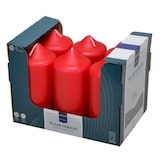 thumbnail of METRO Professional Candele a colonna, paraffina, 5,8 x 13 cm, circa 30 ore, rosso, 6 pezzi